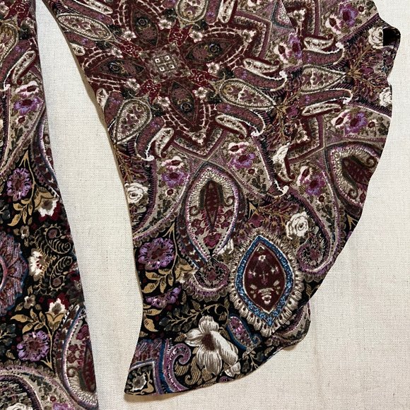 J. Jill Purple Floral Print Blouse Size Large - Picture 7 of 8